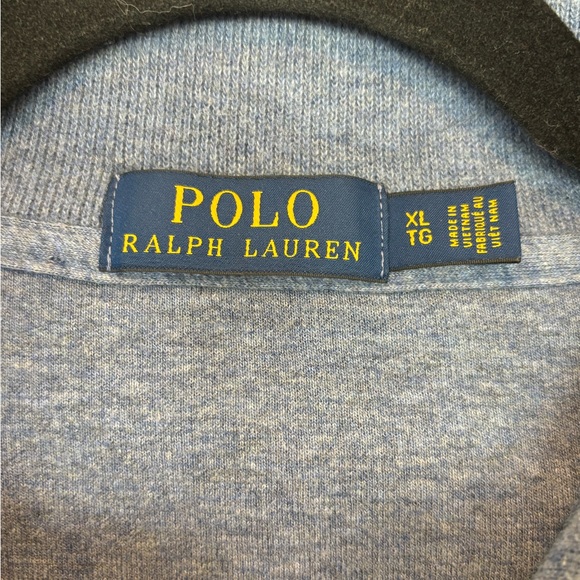 Polo by Ralph Lauren Heather Blue Quarter-Zip Sweatshirt - Picture 5 of 6